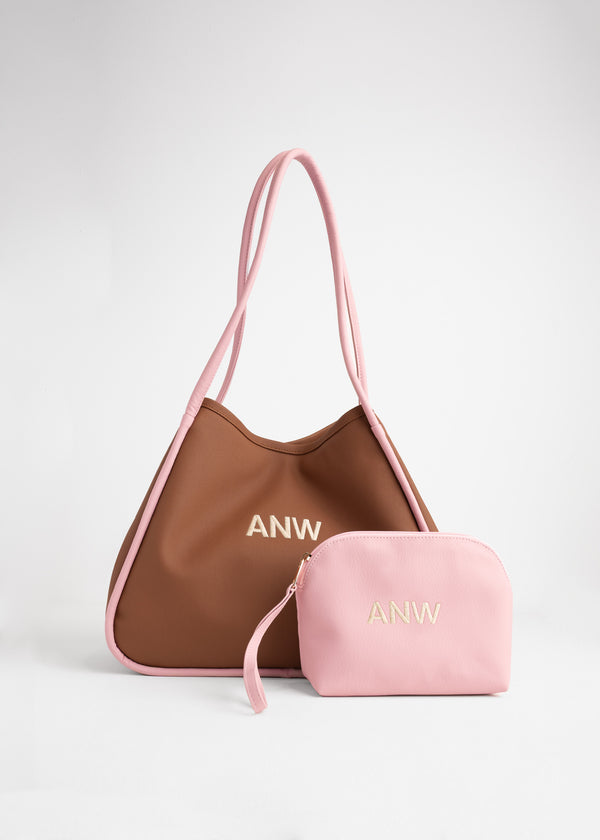 Shopper Palermo Personalizada Miel- Rosa